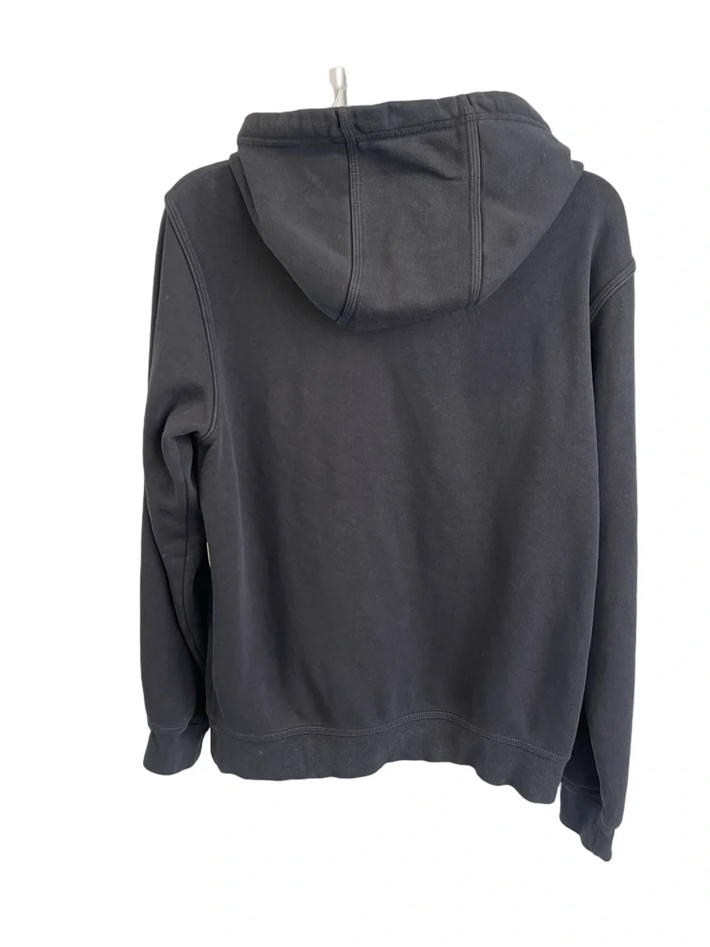 Nike Men’s Black Hoodie with White Gradient Logo Full Zip Sz M